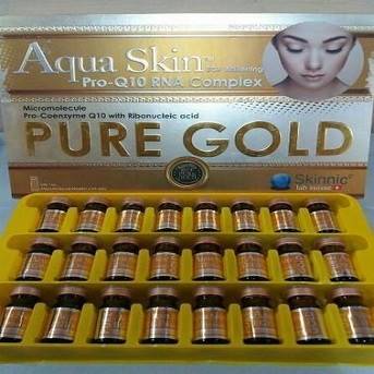 Aqua Skin Pro Q10 RNA Complex Pure Gold Glutathione Skin Whitening 24 Sessions Injection reviews