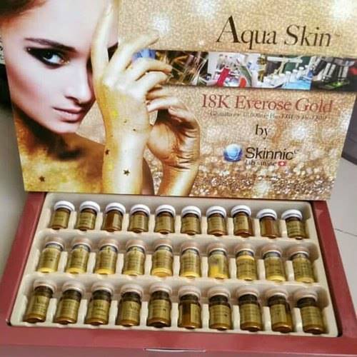 Aqua Skin 18K Everose Gold Glutathione Skin Whitening 10 Sessions Injection reviews