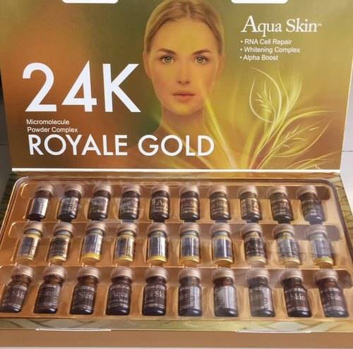 Aqua Skin 24K Royale Gold Glutathione Skin Whitening 10 Sessions Injection reviews