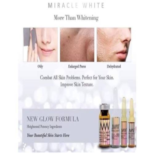 Miracle White 9000 mg skin whitening injection 6 Sessions | Healthcare Beauty