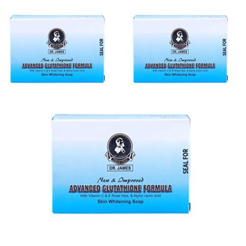 Dr James Advanced Glutathione Skin Whitening Soap Pack of 3 reviews