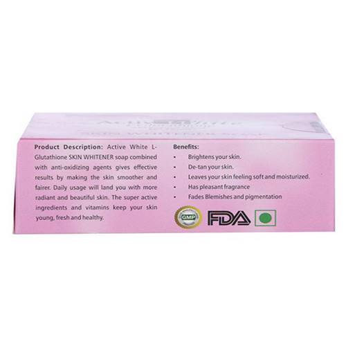 Active White L Glutathione Skin Whitener Soap Pack of 4 | Healthcare Beauty
