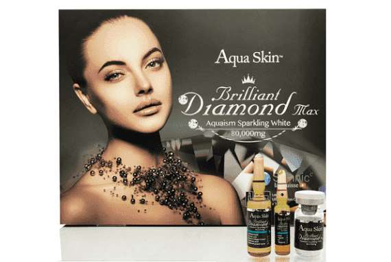  Aqua Skin Brilliant Diamond Max Aquaism Sparkling White Glutathione Skin Whitening Injection 10 Sessions - Healthcarebeauty