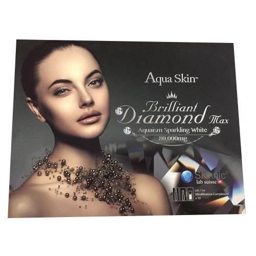  Aqua Skin Brilliant Diamond Max Aquaism Sparkling White Glutathione Skin Whitening Injection 10 Sessions - Healthcarebeauty
