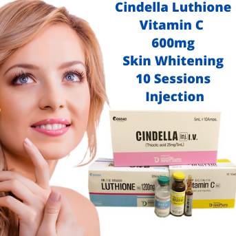 Cindella Luthione Vitamin C 600mg Skin Whitening 10 Sessions Full Set Injection