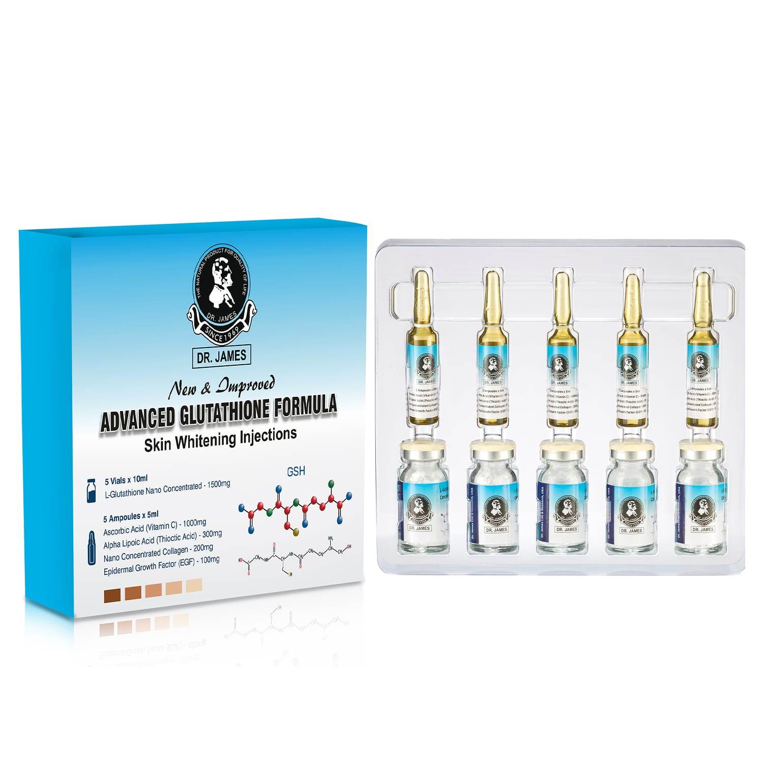 Dr. James Glutathione 1500mg Skin Whitening Injection