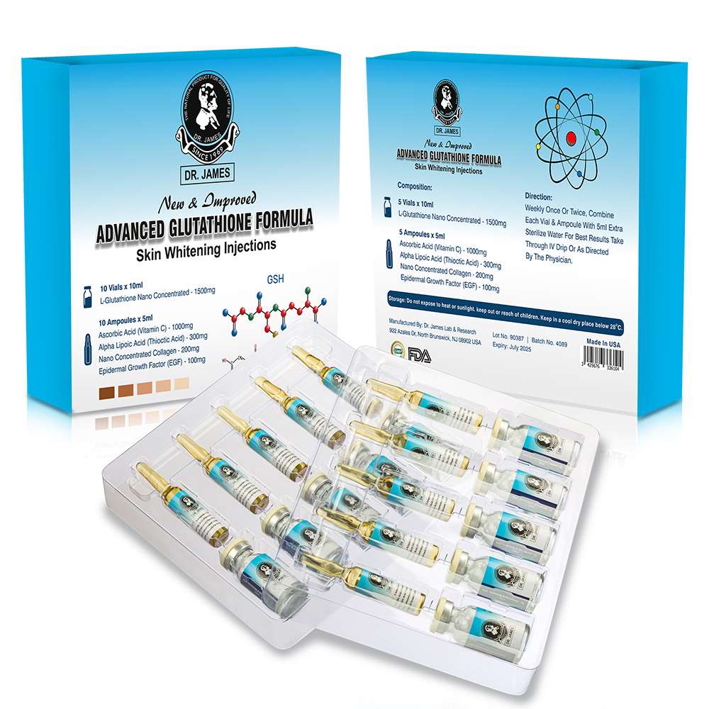 Dr James Glutathione Injection 1500mg for Skin Whitening 10 Sessions