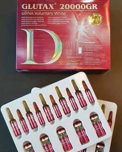 GLUTAX 20000GR siRNA skin whitening Glutathione Injections 