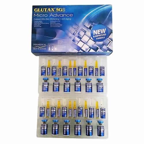 Glutax 5GS Micro Advance Ultra Skin Whitening Injection 12 vials reviews