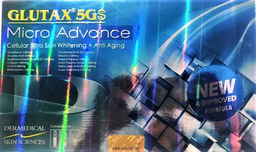 Glutax 5GS Micro Advance Ultra Skin Whitening Injection 6 vials reviews