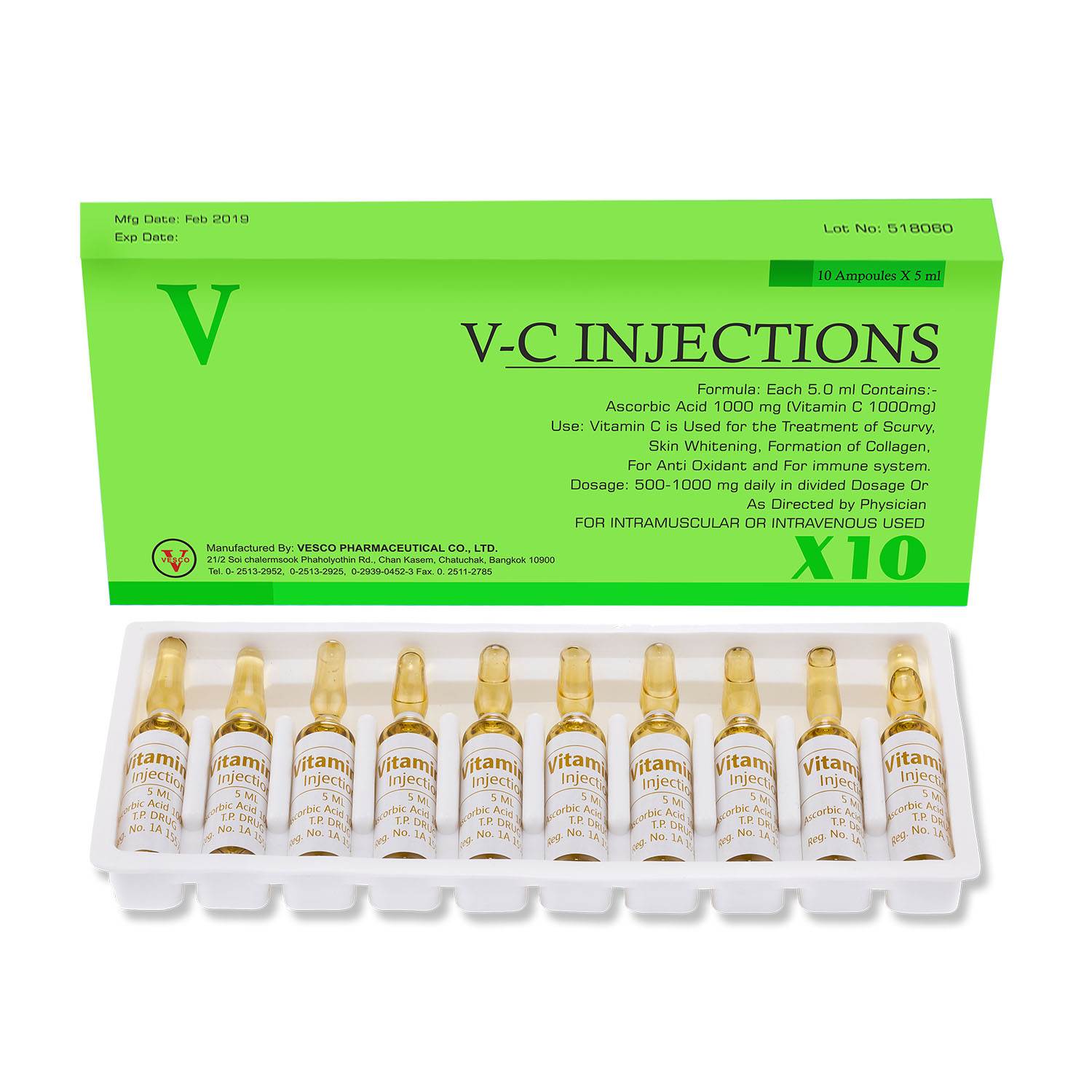 Vesco Pharma Vitamin C Injection 1000mg reviews