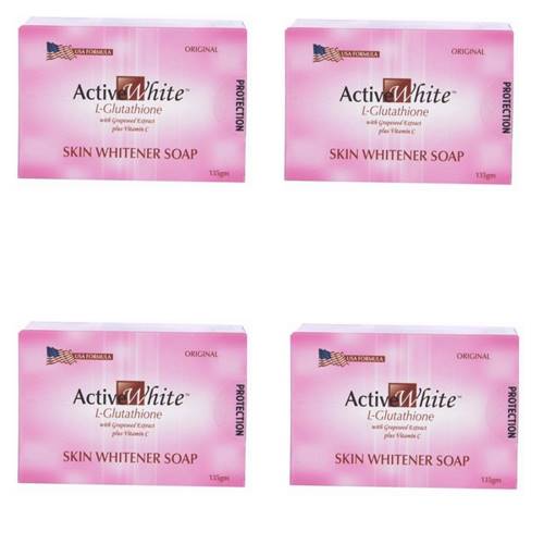 Active White L Glutathione Skin Whitener Soap Pack of 4 reviews