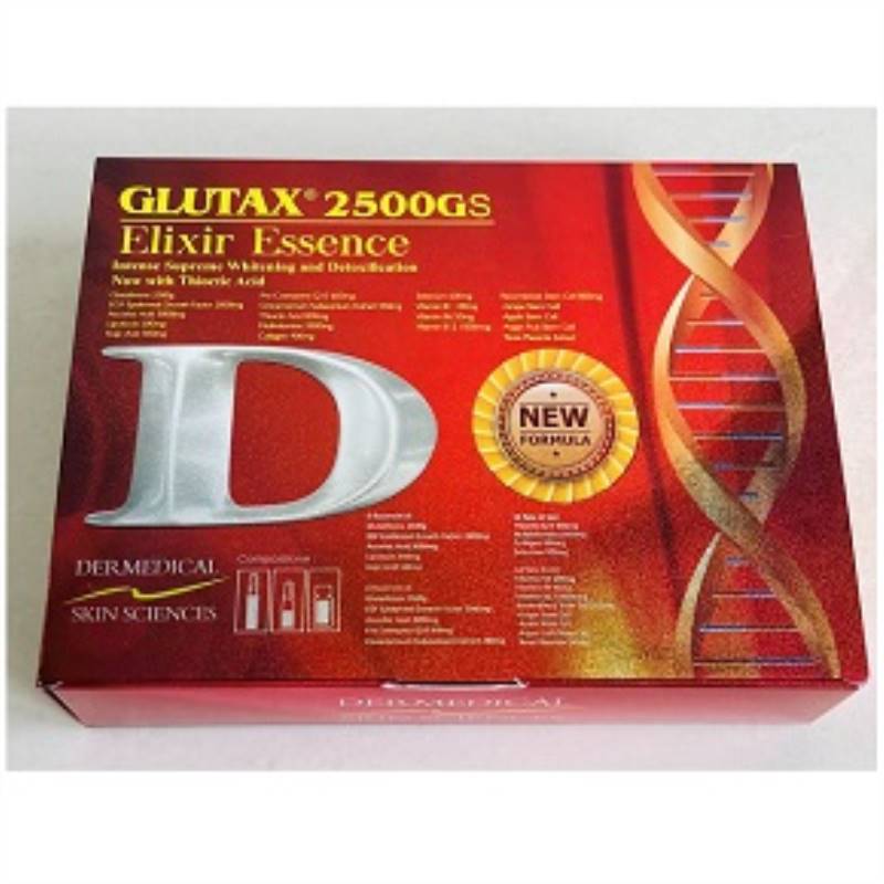 Glutax 2500 GS Elixir Essence Skin Whitening Injection 12 Sessions reviews