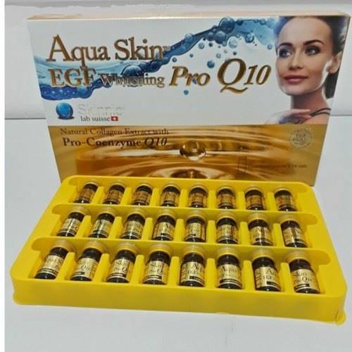 Aqua Skin EGF Whitening Pro Q10 Glutathione Skin Whitening 24 Sessions Injection reviews