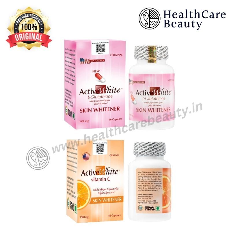 Active White Advanced Glutathione and Vitamin C Skin Whitening Capsules Combo reviews