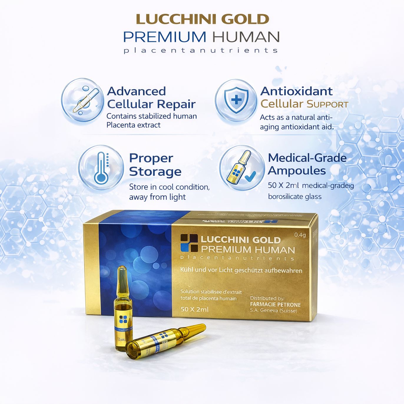 Lucchini Gold Premium Human Placenta Injection