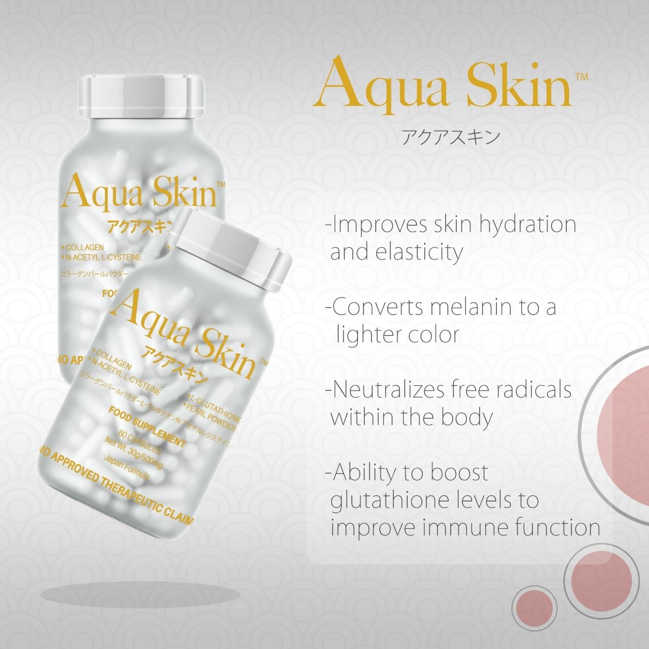 Aqua Skin Glutathione and Collagen Whitening Capsules reviews