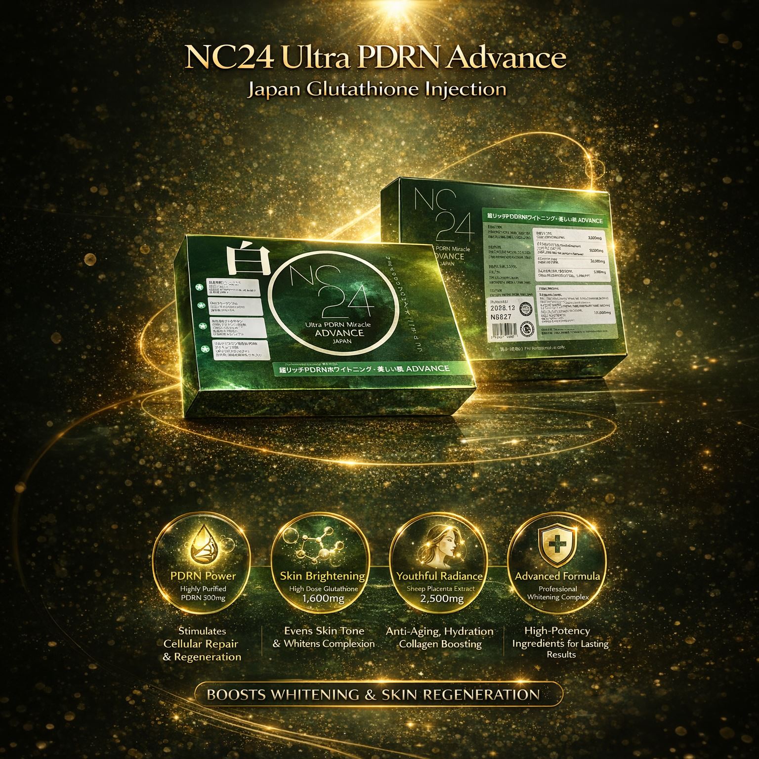 l glutathione leaky gut NC24 Ultra PDRN Advance Japan Glutathione Skin Whitening Injection