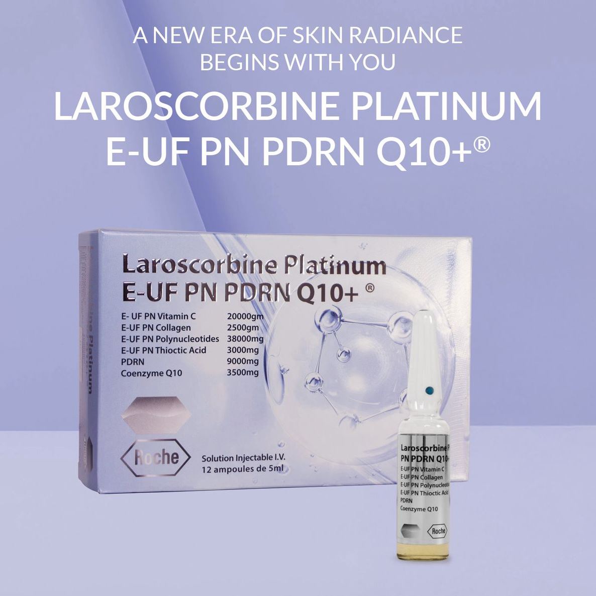 Laroscorbine Platinum E UF PN Vitamin C 200g & Collagen 180g Injection