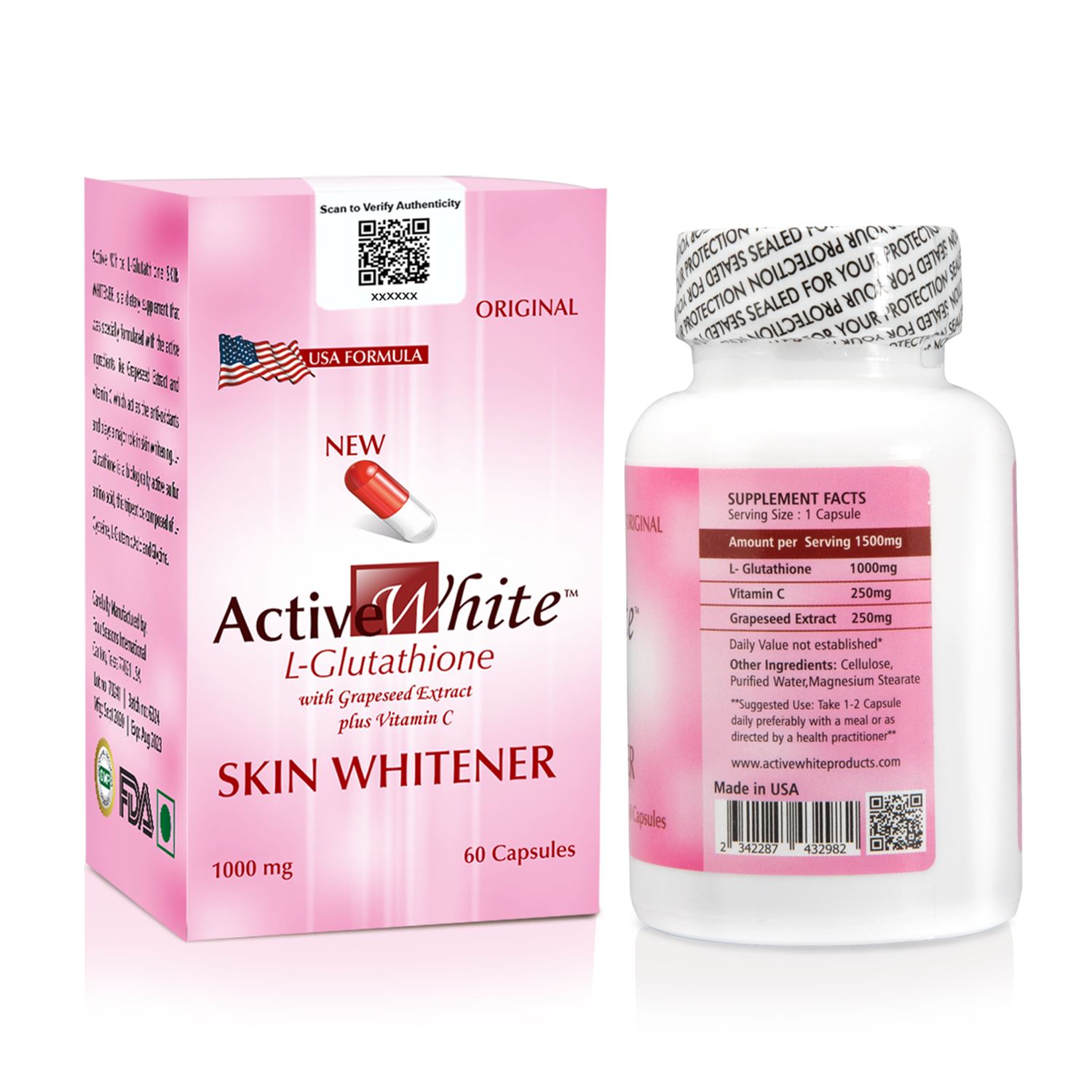 Active White L Glutathione Skin Whitening Capsule | Healthcare Beauty