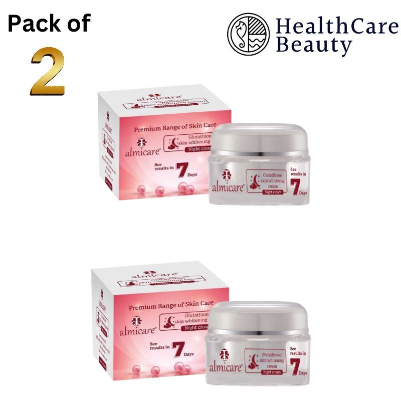 Almicare Glutathione Skin Whitening Night Cream Pack of 2