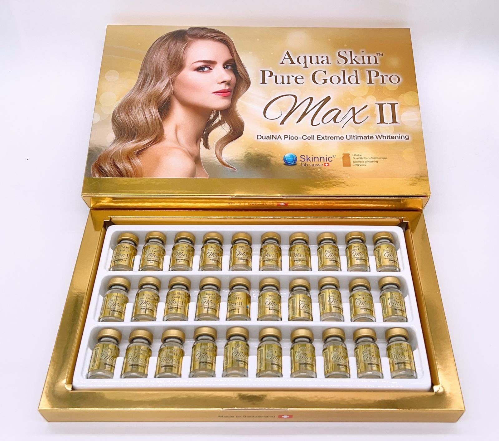 Aqua Skin Pure Gold Pro Max II Glutathione Skin Whitening Injection | Healthcarebeauty