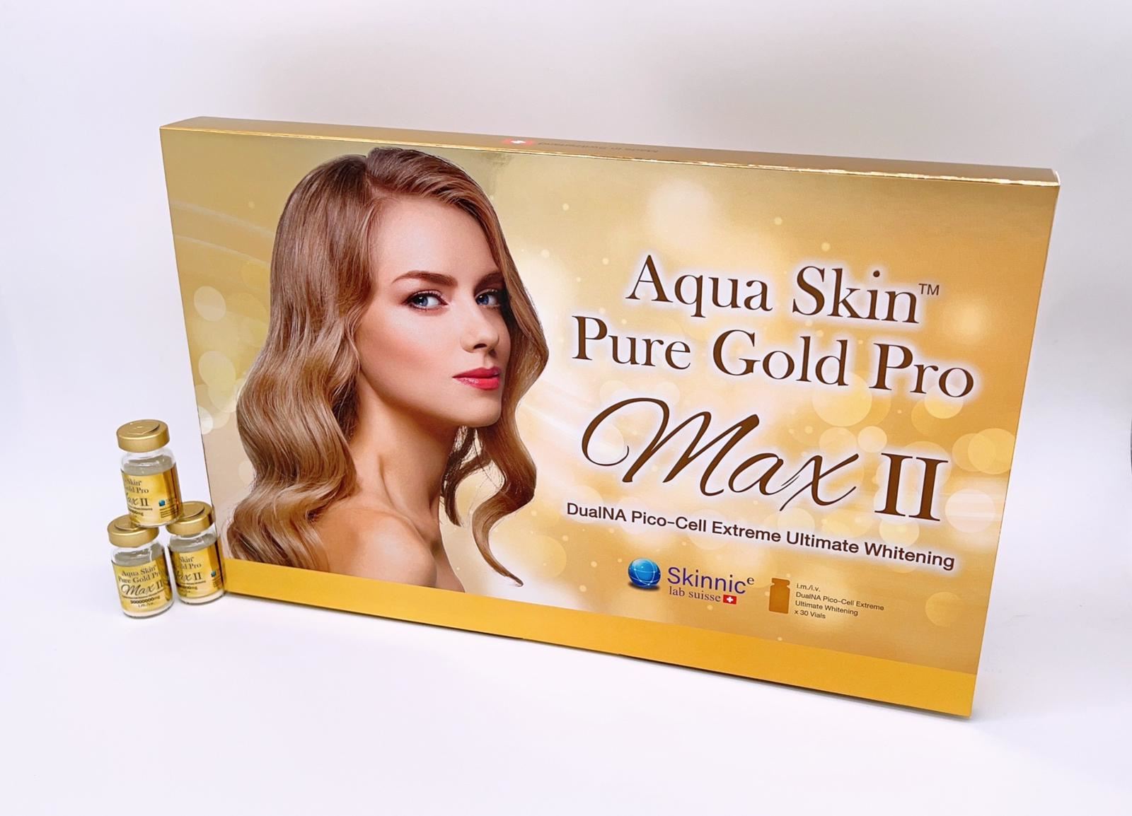Aqua Skin Pure Gold Pro Max II Glutathione Skin Whitening Injection | Healthcarebeauty