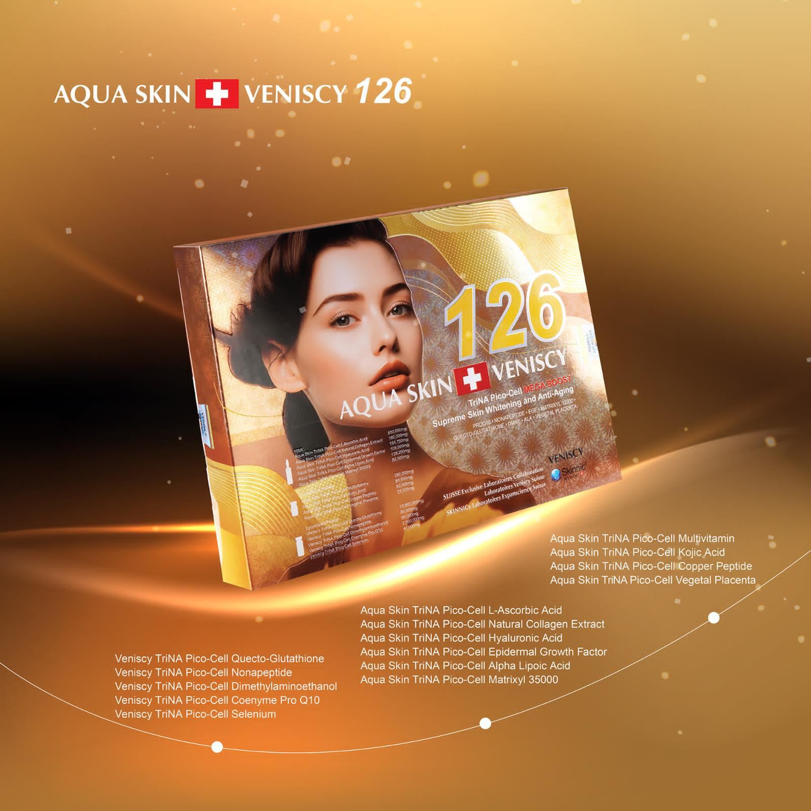 Aqua Skin Vensicy 126 Trina Pico Cell Skin Whitening Glutathione Injection - Healthcarebeauty