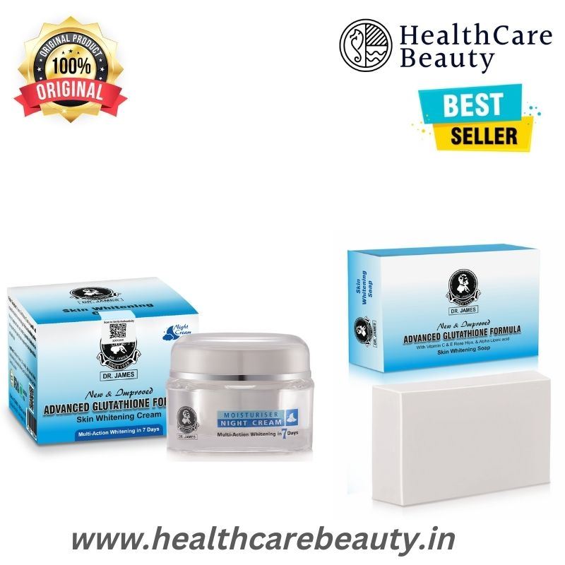 Dr James Glutathione Skin Whitening Night Cream and Soap