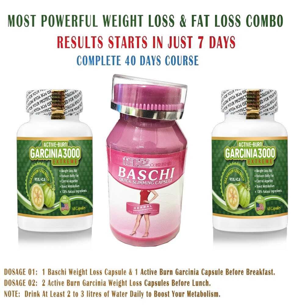 Garcinia and Baschi Weight Loss Capsules Combo Pack