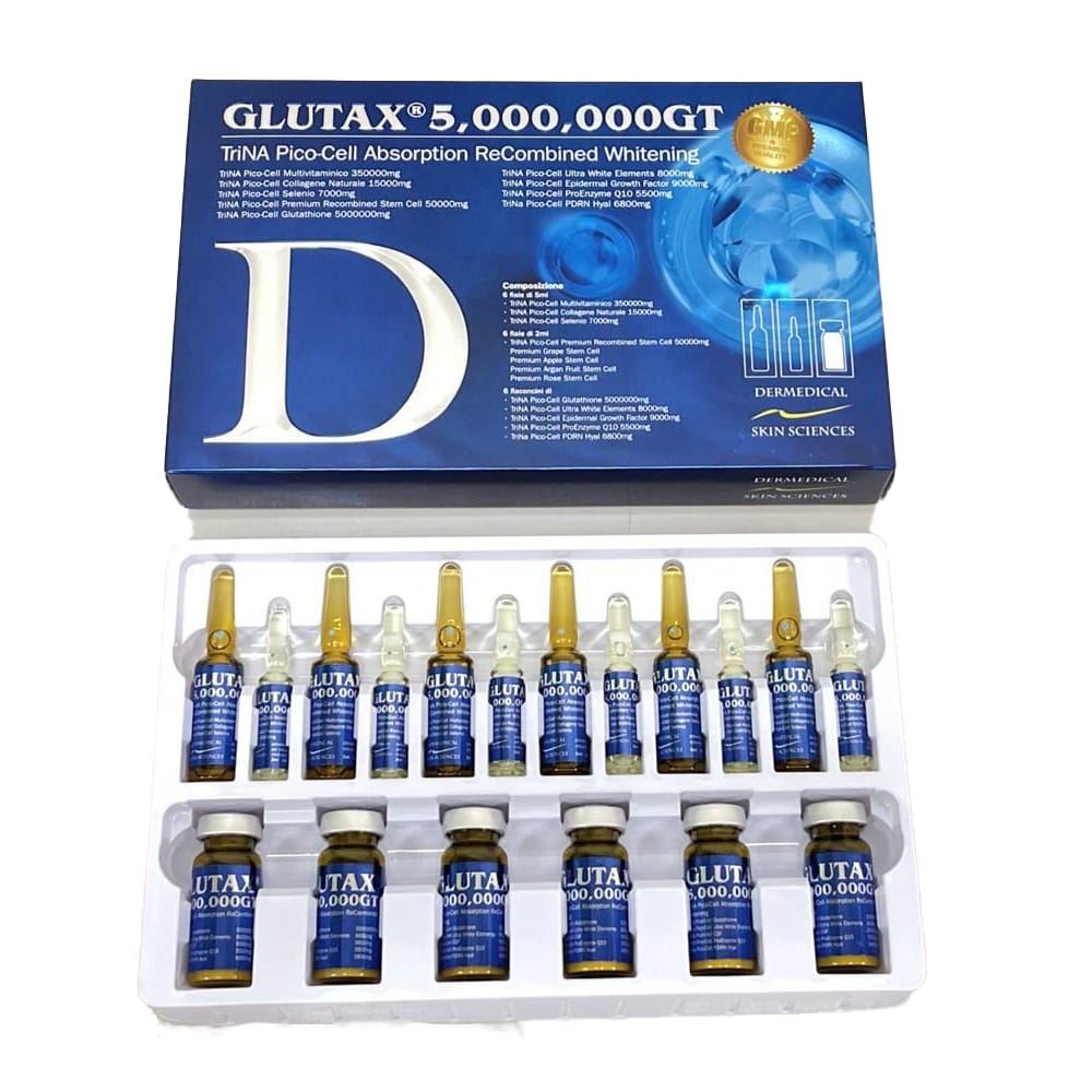 Glutax 5000000GT TriNA Pico Cell Glutathione Skin Whitening Injection | Healthcarebeauty