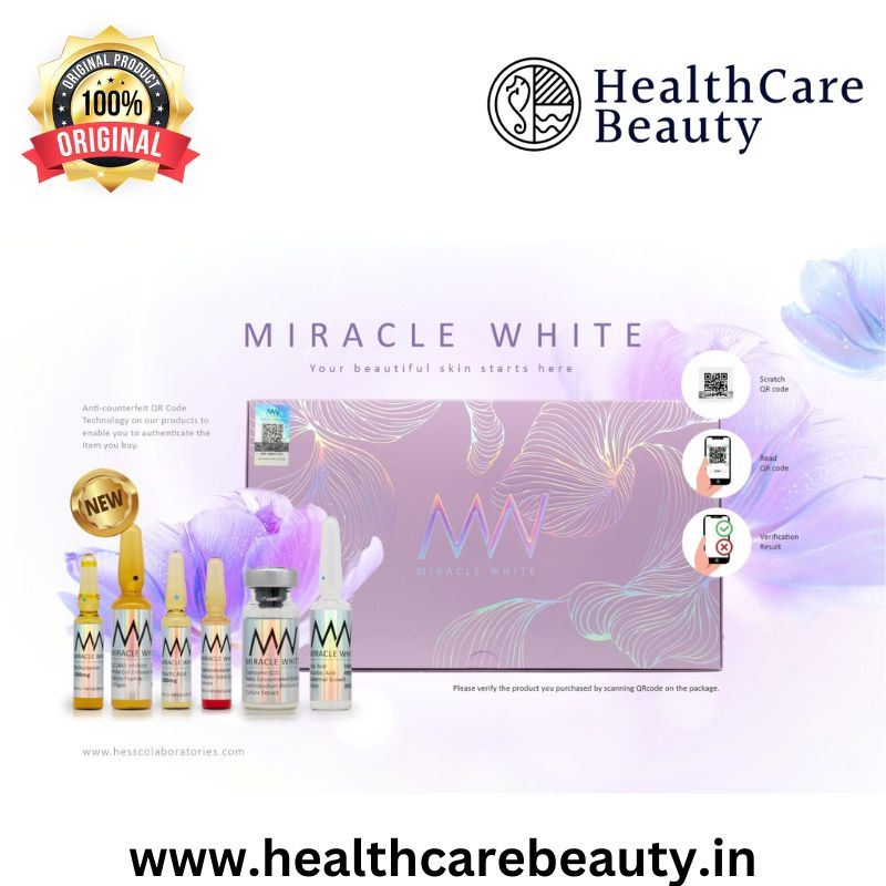 Miracle White 60000mg Glutathione Skin Whitening Injection With SLC24A5