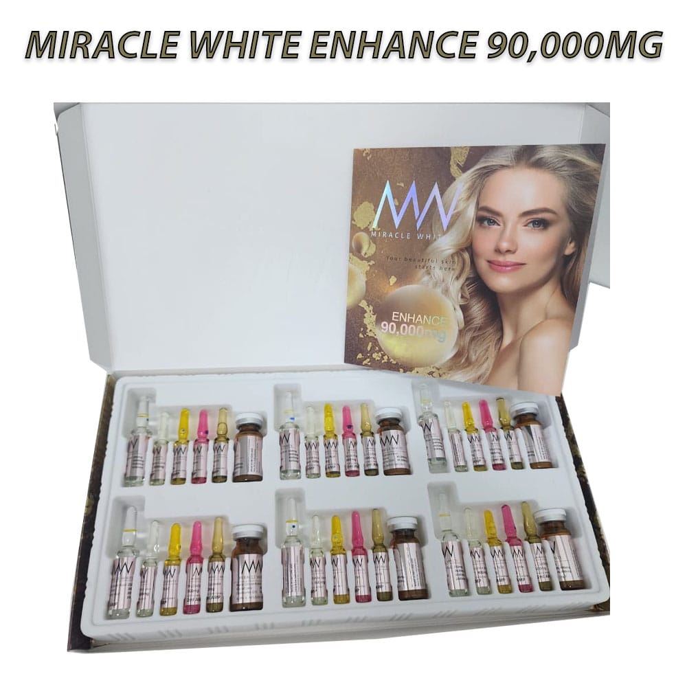 Miracle White Enhance 90000mg Glutathione Skin Whitening Injection - Healthcarebeauty
