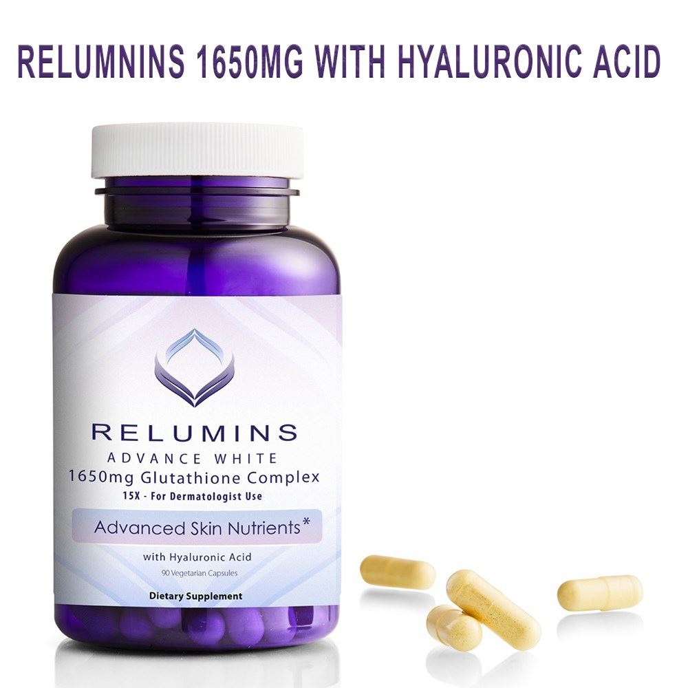 Relumins 1650mg Glutathione Capsules With Hyaluronic Acid - Healthcarebeauty