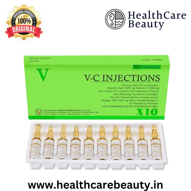 Vesco Pharma Vitamin C Injection 1000mg For Skin Whitening | Healthcarebeauty