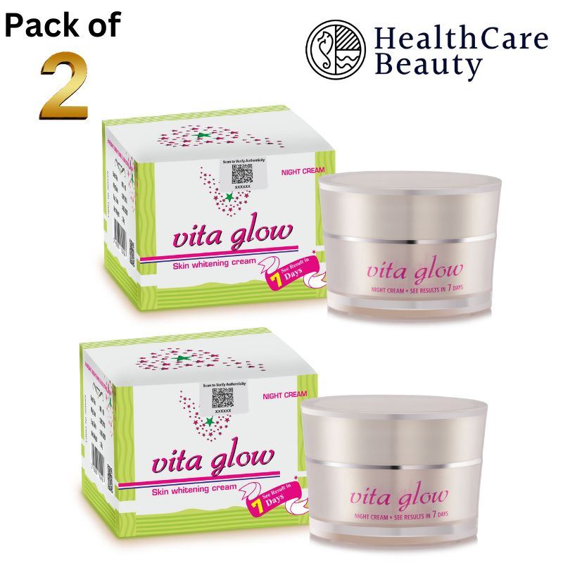 Vita Glow Glutathione Skin Whitening Night Cream Pack of 2 | Healthcarebeauty