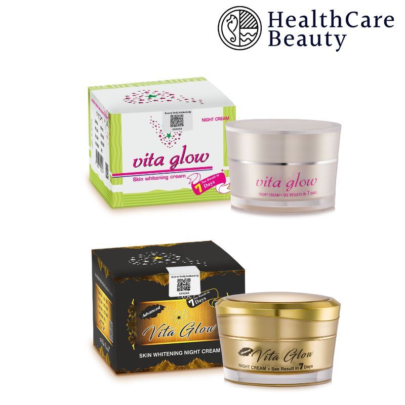 Vita Glow Glutathione and Advanced Vita Glow Glutathione Night Cream Combo Pack | Healthcarebeauty