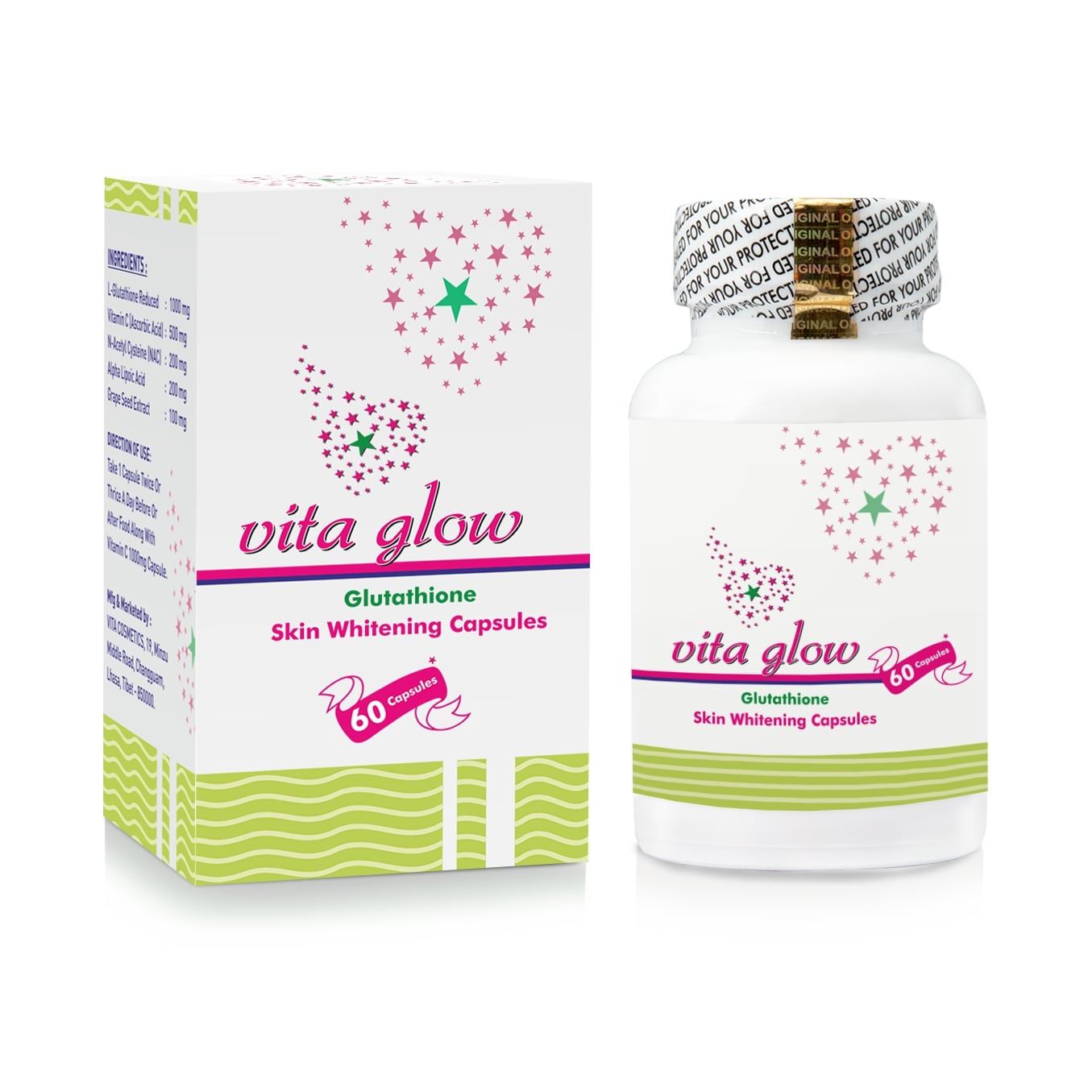 Vita Glow Glutathione Skin Whitening Capsules reviews