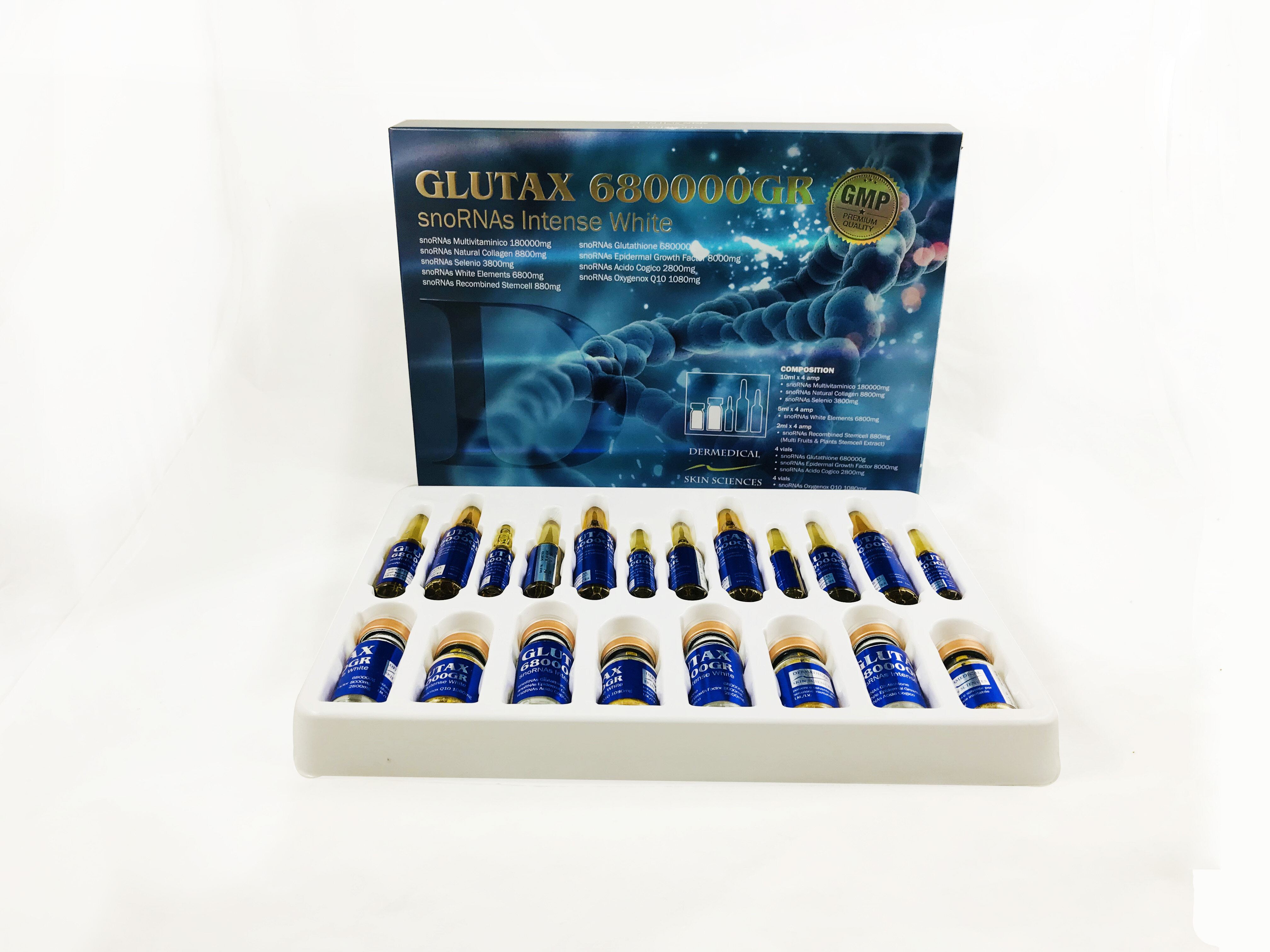 Glutax 680000GR SnoRNAs Intense White Glutathione Skin Whitening Injection reviews
