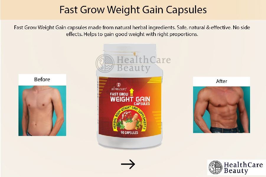 Fast Grow Weight Gain Capsules SafeNaturalEffective Healthcarebeauty