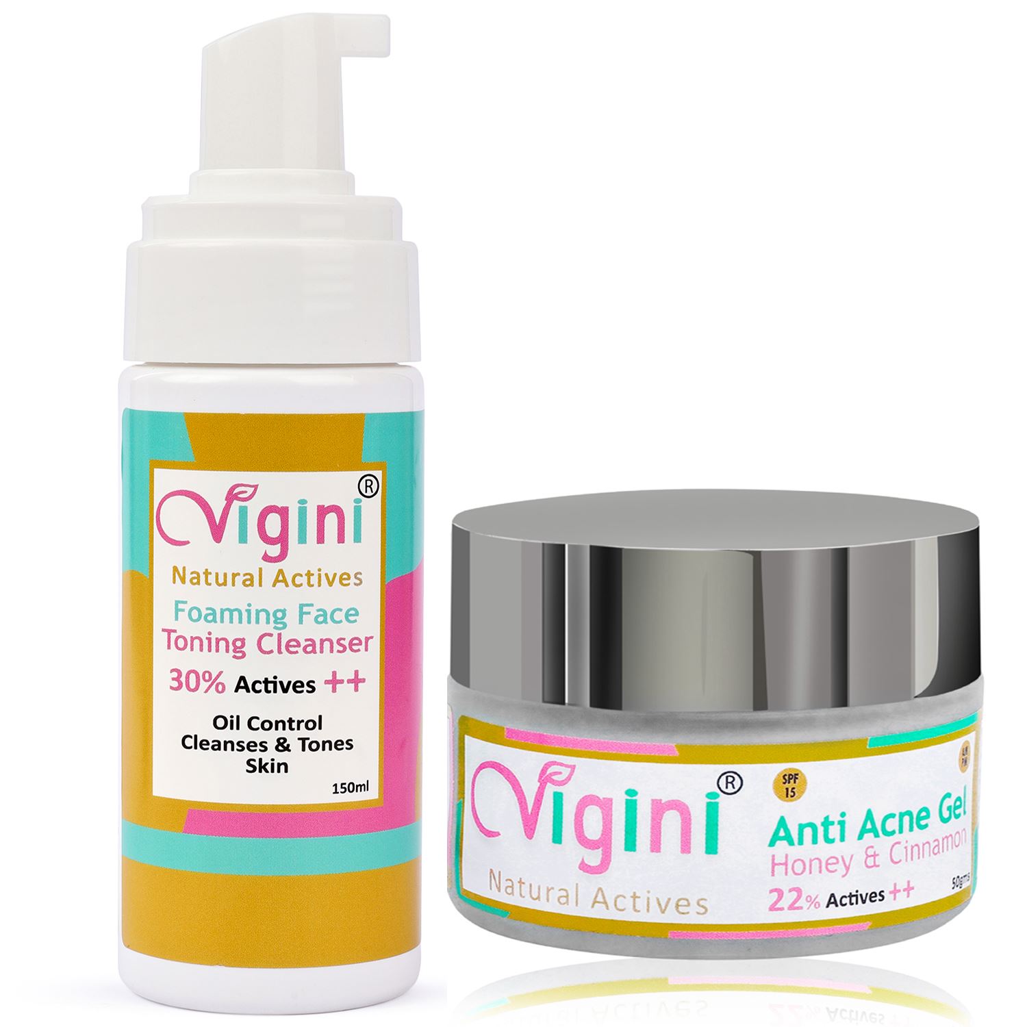  Vigini Anti Acne Oil Control Foaming Toning Cleansing Wash & Gel 