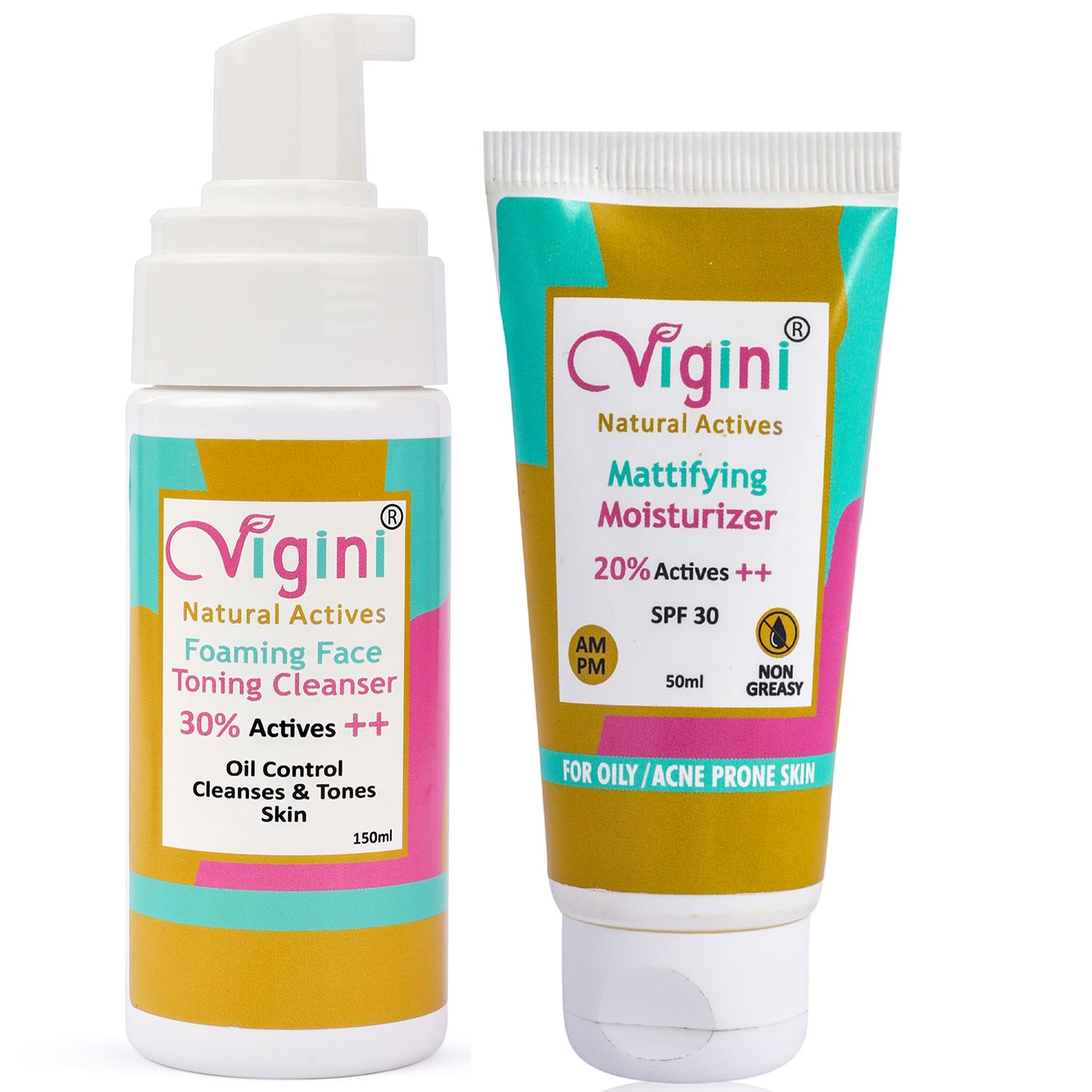 Vigini Anti Acne Face Lightweight Prone Pimple Removal Cream & Wash 