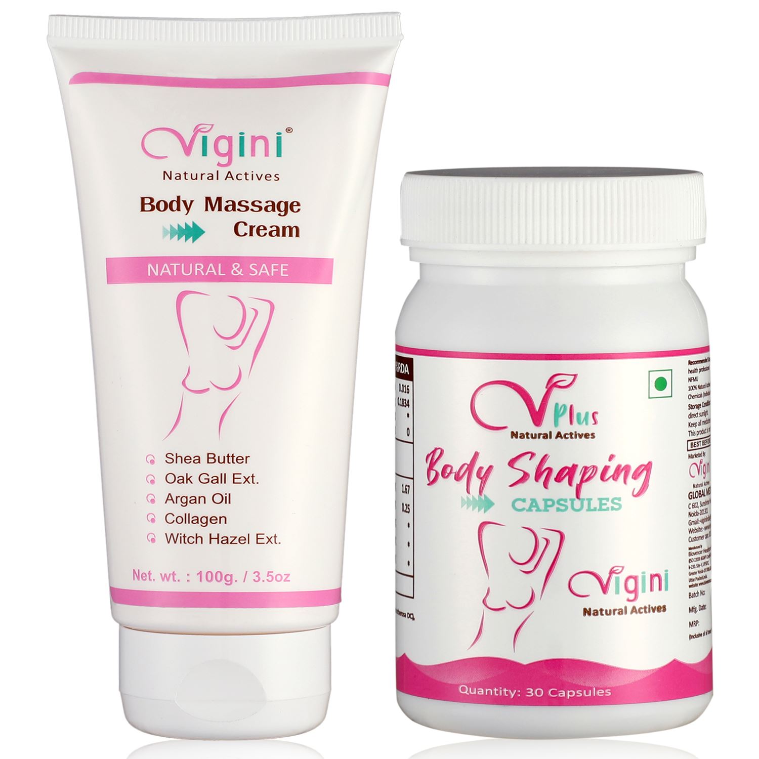 Vigini Breast Body Boobs Size Enlargement Oil Cream with Capsule