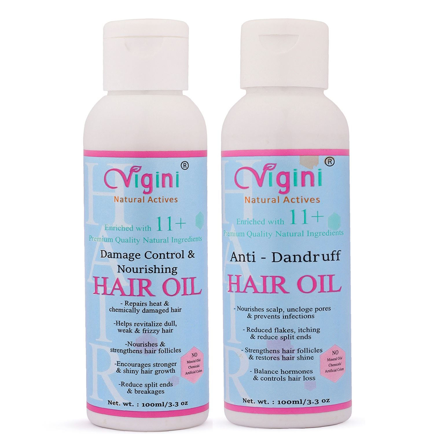 Vigini Early Anti Greying Prevention Hair Oil  + Damage Control Oil 