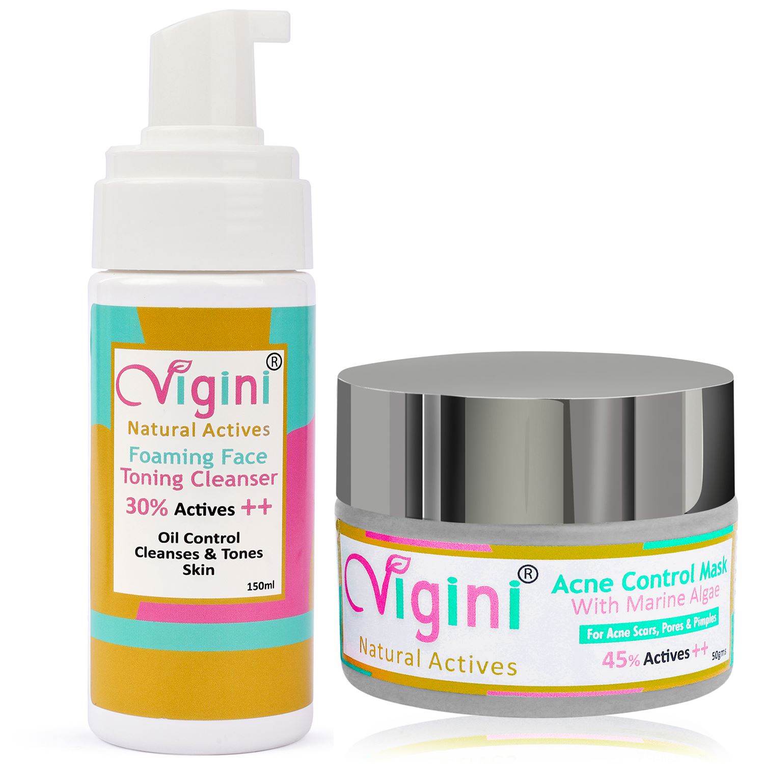Vigini Face Mask Oil Control Remove Pimples, Scars Mask & Wash
