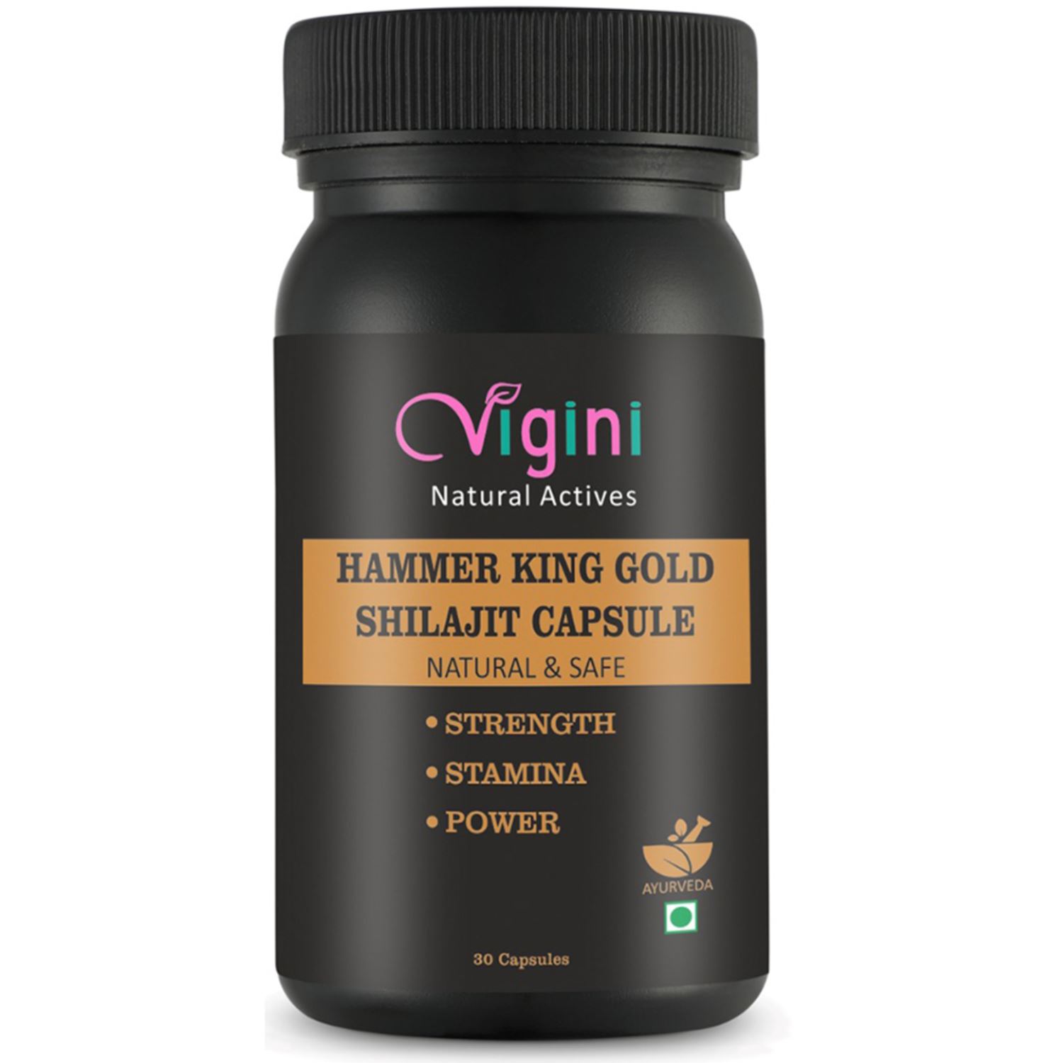 Vigini Hammer King Gold Shilajit Capsule Increase Stamina Power Strength Booster Capsules