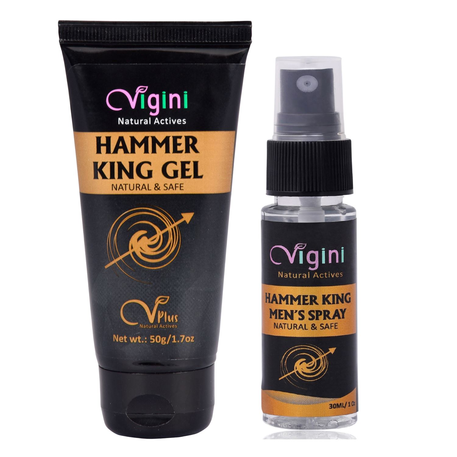 Vigini Hammer King Penis Lubricant Delay Gel & Sensual Massage CFC Spray