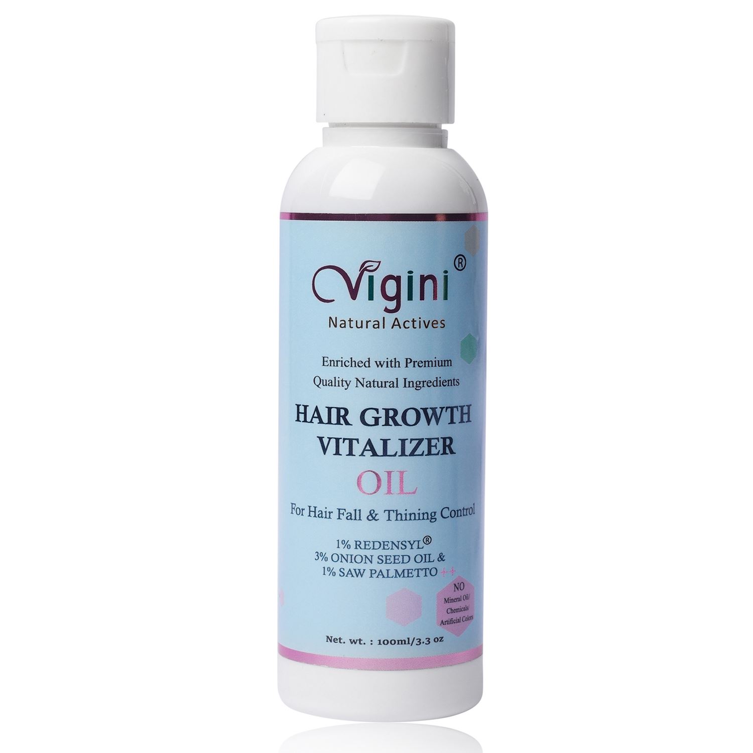 Vigini Natural 1% Redensyl Hair Growth Regrowth Nourish Scalp Tonic Revitalizer Control Fall Men Women Hair Oil 100 ml