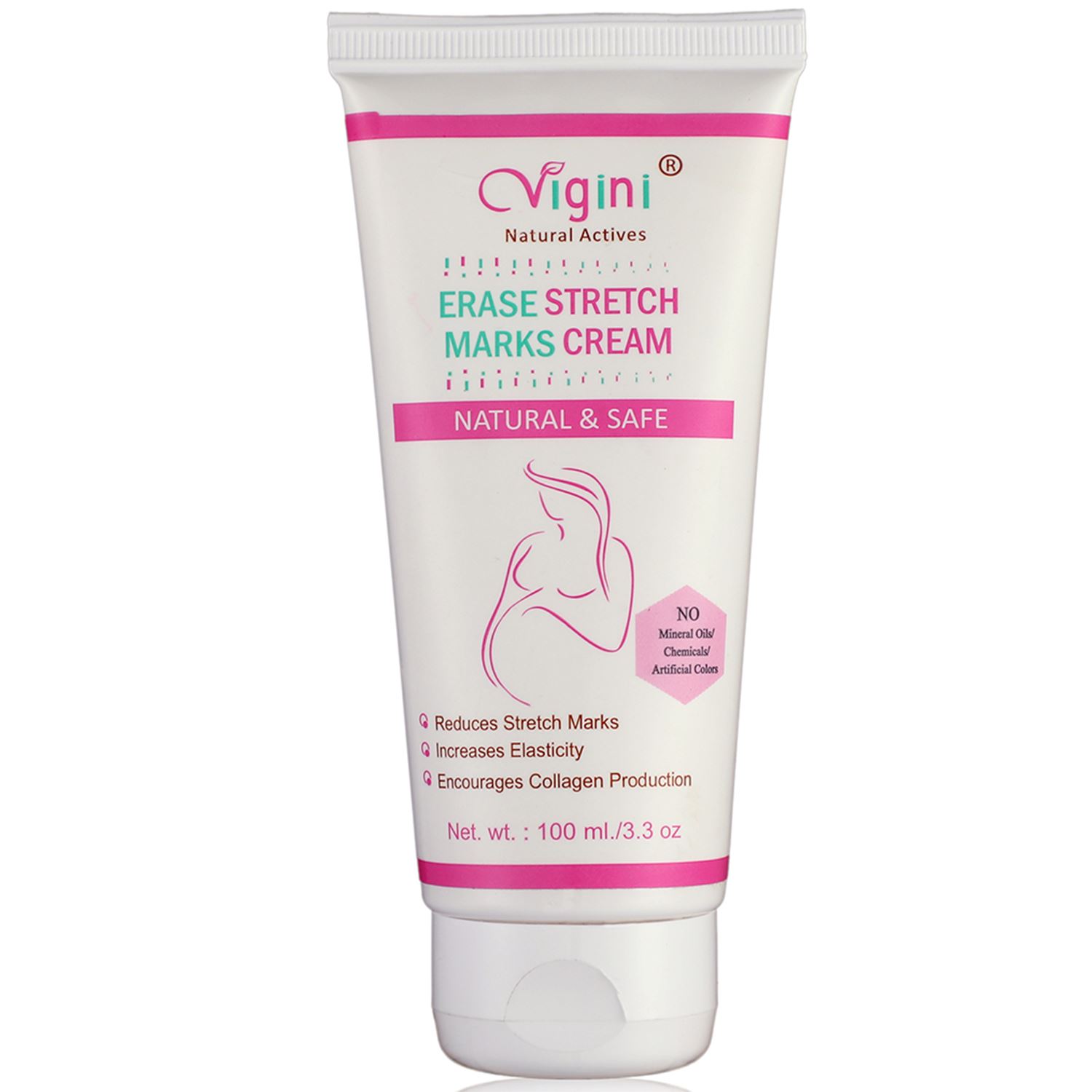 Vigini Natural Erase Stretch Marks Scars Removal Oil Cream In During After Pregnancy Delivery for Women 100g