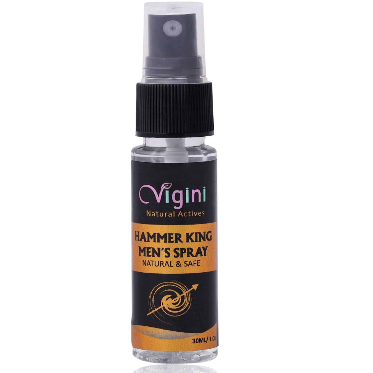 Vigini Natural Hammer King Intimate Deodorant Spray Men Long Lasting Pleasure Water Based Sexual Delay Time CFC Free Non Transferable Male 30 ml